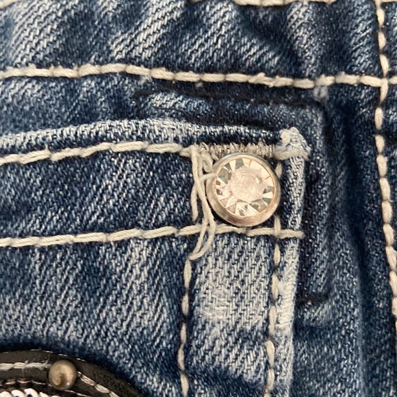 MISS ME size 8 Girl's Skinny jeans beautiful embellished rear pockets 💕 - Picture 13 of 17